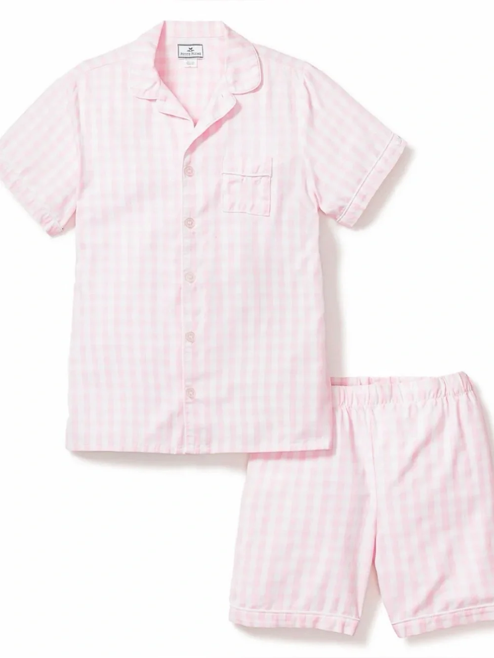 Classic pink Gingham Kids Pajama Set